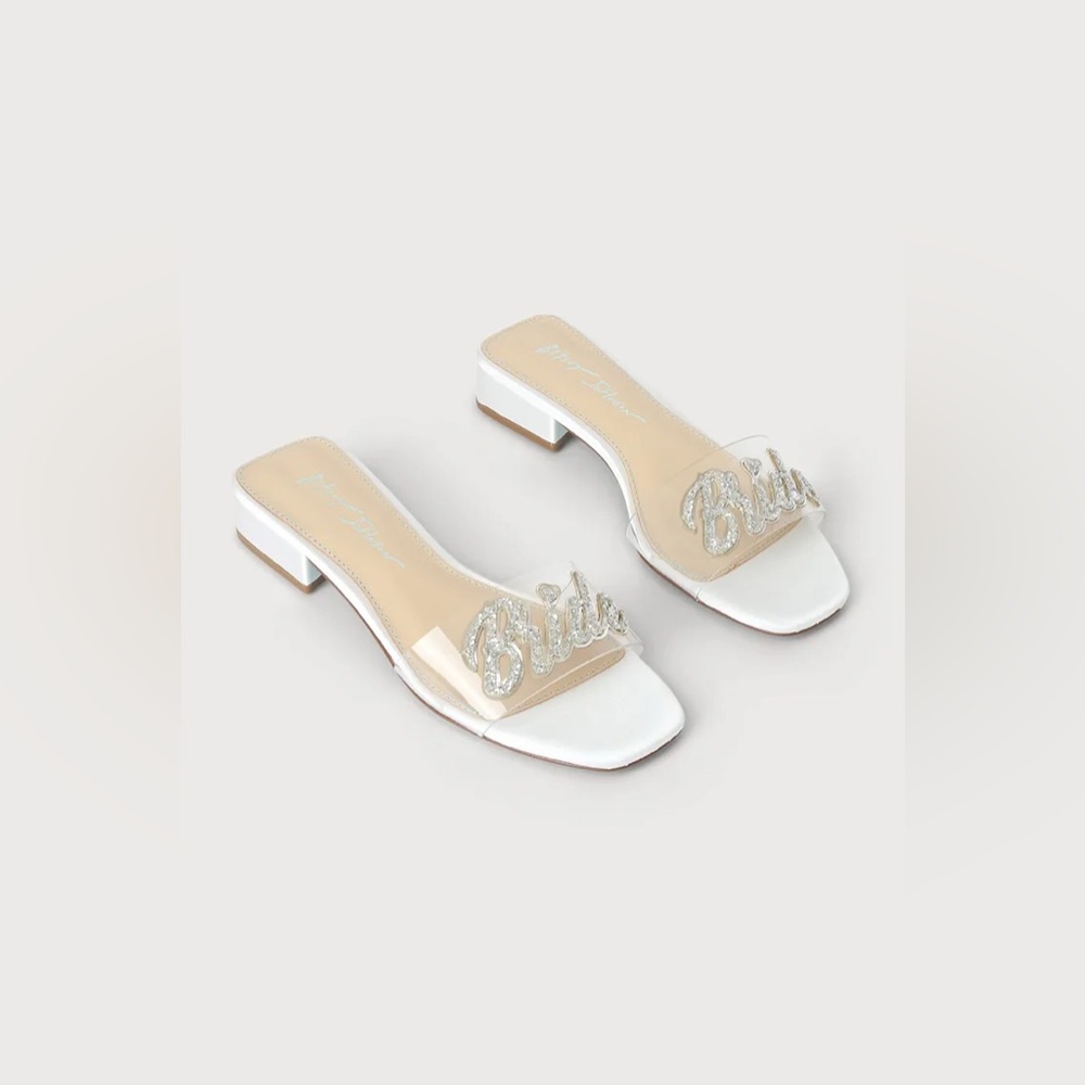SB-Thyme Ivory Satin Glitter High Heel Slide Sandals
Betsey Johnson BRIDE